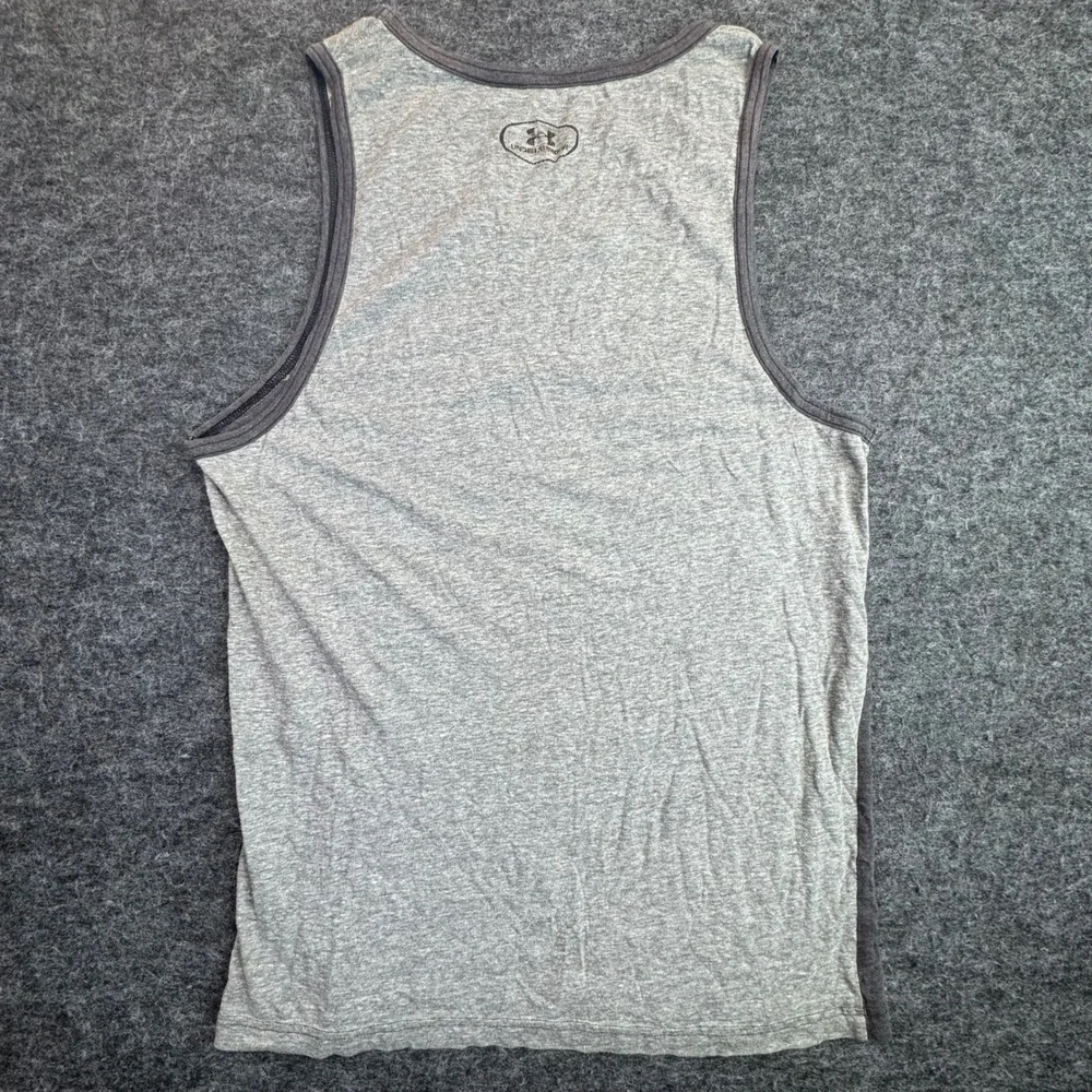 Under Armour‎ Tank Top Mens Small Grey HeatGear Colorblock Sleeveless Shirt